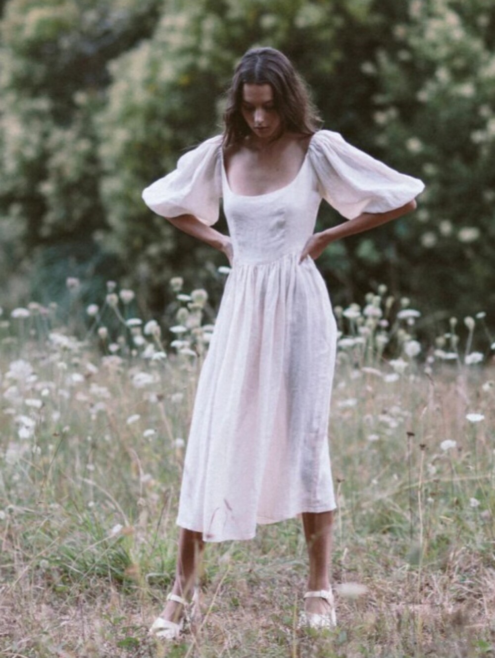 NWT Kara Thoms Bellflower Midi Dress